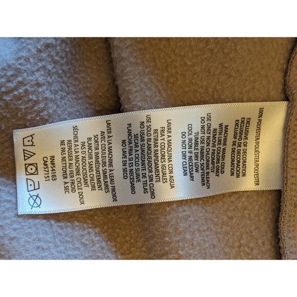 Calvin Klein Performance Fleece Jacket Women Large Zip Beige Pink Soft Warm Cozy - Picture 11 of 12